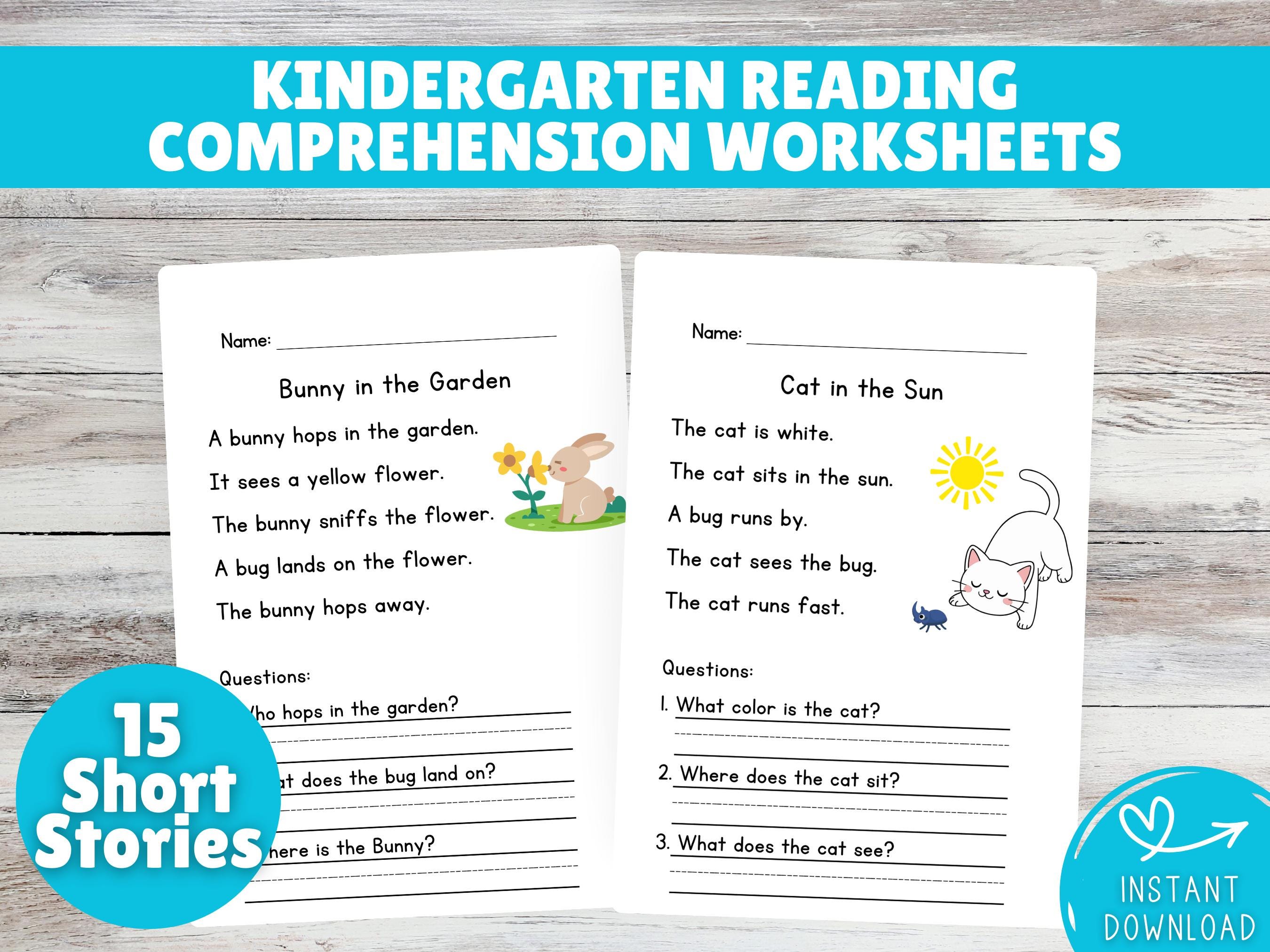 Kindergarten Reading Comprehension Worksheets | Short Stories With ...