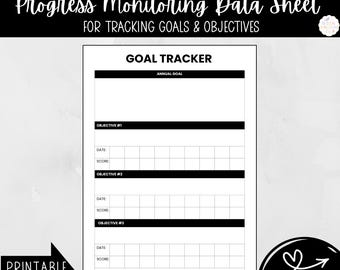 Seguimiento de metas del IEP, metas y objetivos del IEP, seguimiento del progreso, recopilación de datos, educación especial (PDF)