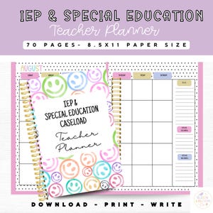 Special Education Teacher Planner - Caseload Binder -  SPED Planner - Teacher Planner - IEP Goal Tracker, Sped Binder, IEP Planner - Digital