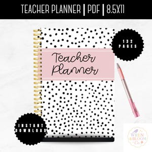 Teacher Planner - Printable- Lesson Planner -Monthly - Weekly Planner - Small Group - Schedule - Attendance - Grades - Digital Download