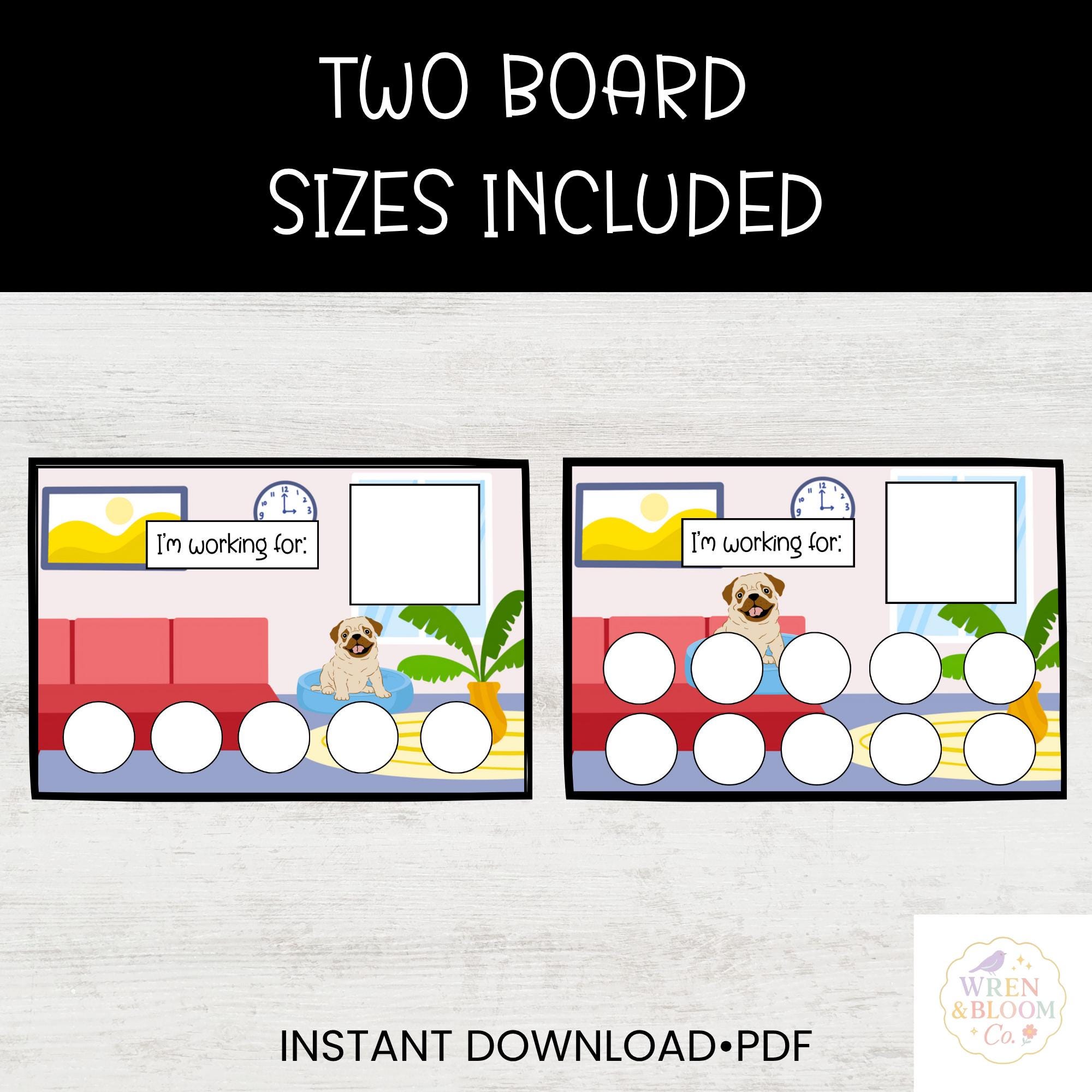 Dog Reward Task Dog Token Board System-kids Reward Chart-reward Chart-behavior Chart ...