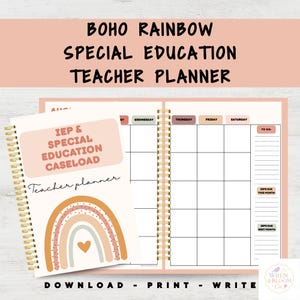 Planificador digital de educación especial (imprimible), registro de objetivos del IEP, carpeta de educación especial, inclusión y gestión de casos, descarga digital.