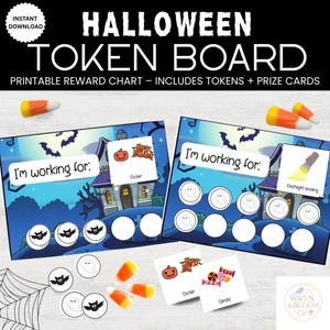 Token Reward Behavior System- Reward Chart- Behavior Chart-Visual Aid, Incentive Chart-Task-Homeschool- Tokens-Elementary Behavior-PDF