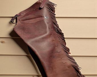 Chaps De Rodéo Vintage – Cuir Daim Marron Chocolat, état Comme Neuf, Taille Adulte Unisexe