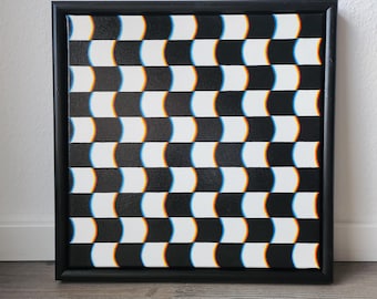 Eyes open - Picture; Acrylic; Canvas; Decoration; Black/White; 44.50 x 44.50 cm