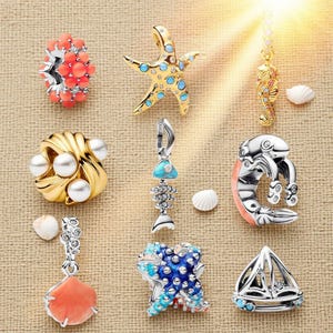 Minimalist charm, Under The Sea Collection VI Charms - Sterling Silver Charms Compatible with Charm Pendant Bracelet Necklace