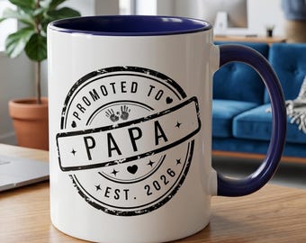 1st Father's day gift, First time Dad mug, Personalized Papa Mug, Father's Day Gift, New Dad mug, Custom dad gift, Custom dad est year mug,