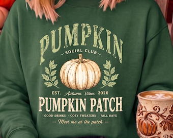 Pumpkin Patch Sweatshirt, Autumn Vibes Crewneck, Fall shirt, Cozy Sweater Weather, Pumpkin Lover Gift, Autumn Pullover, Fall Days Sweatshirt