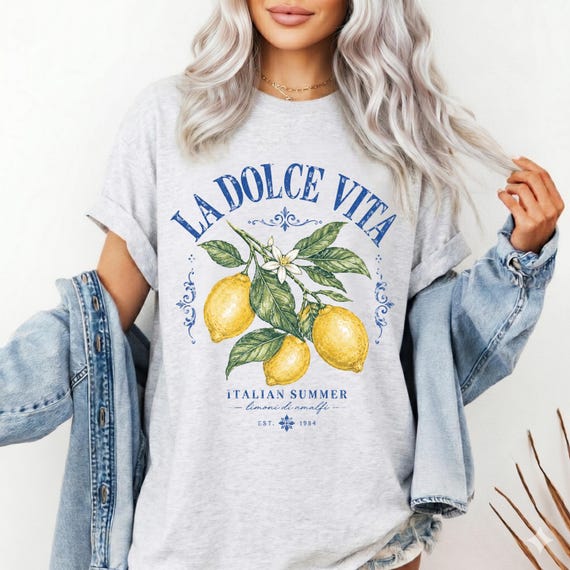 La Dolce Vita Shirt, Italian Summer Tee, Amalfi Coast Shirt, Mediterranean Vacation Shirt, Coastal Italy Shirt, European Summer tee