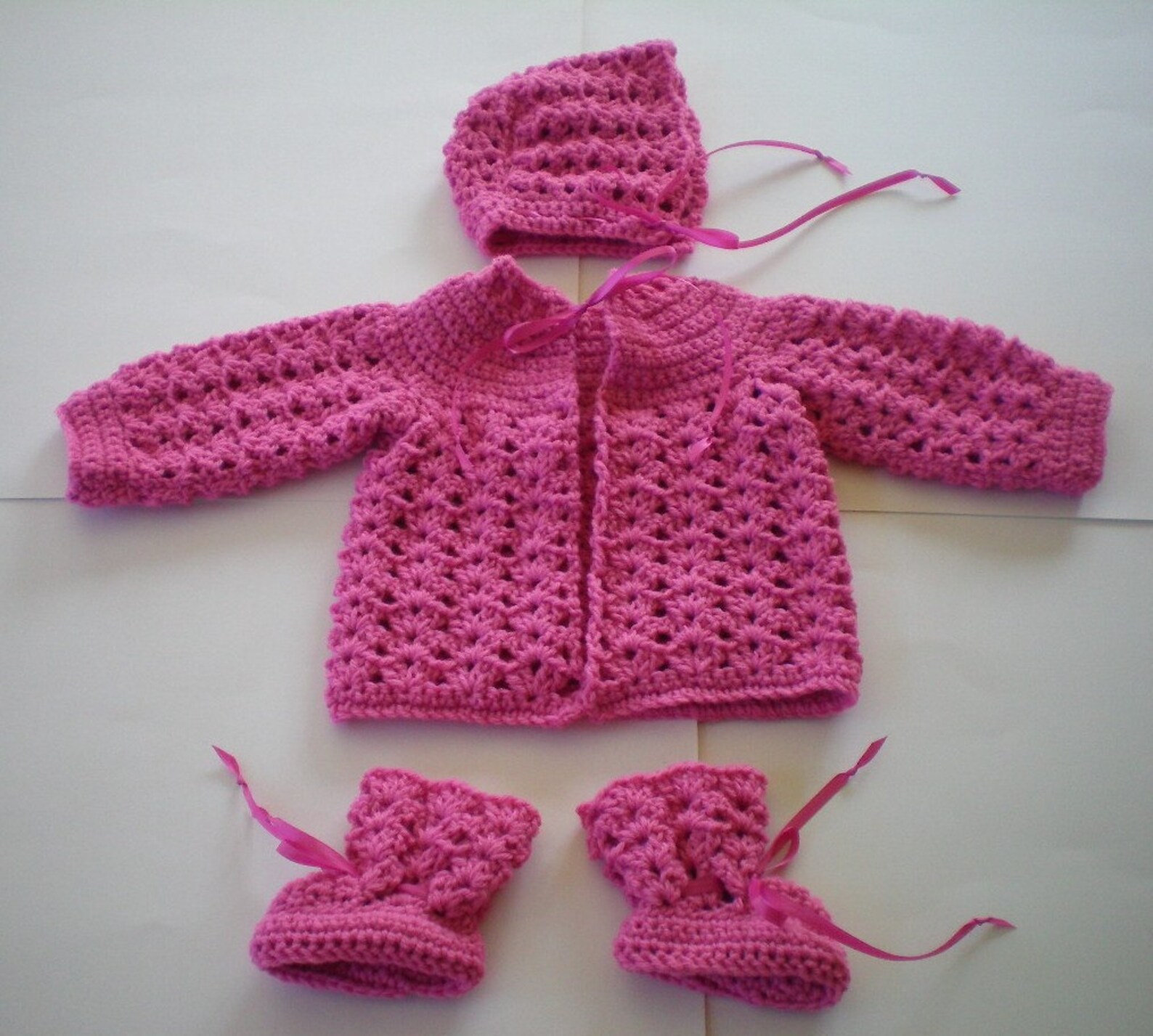 Welcome Home Crochet Baby Sweater and Hat Set With Booties - Etsy