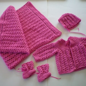 Welcome Home Crochet Baby Layette - Item CBJ617BG