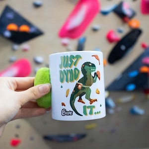 Bouldering Mug with Real Climbing Hold – Ceramic Mug for Climbers | Handmade by CRUXIE | 350 ml