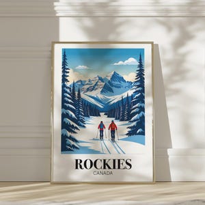 Canadian Rockies National Park Travel Print Canada Travel Poster Alberta Print, Canada Poster Canada Gift Wall Art Framed Prints