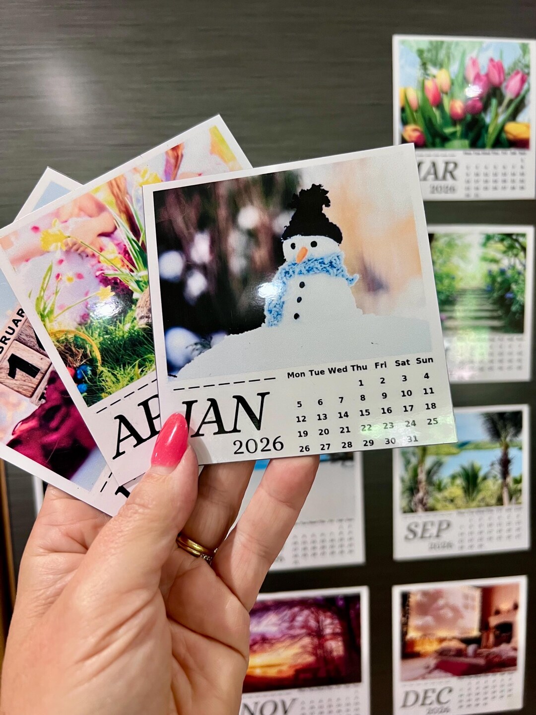 Personalised 2026 Flexible Magnetic Calendar - Custom Photo Gift - Etsy