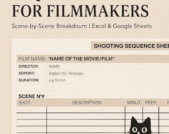 Arkusz sekwencji filmowej | Szablon podziału sceny Lumi | Excel i Arkusze Google