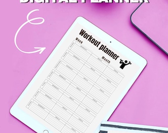 Workout Tracker Printable, Daily Exercise Log, Fitness Journal, Workout Planner, Fitness Planner, A4 Size, Instant Download Canva editable