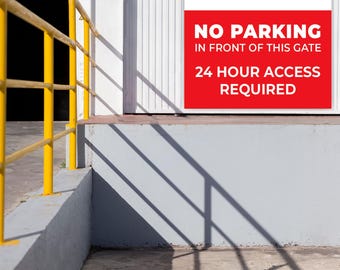 No Parking Sign Printable PDF, Instant Download, Parking Prohibited Sign, DIY Printable Sign, Home Office Garage Sign, Digital Download