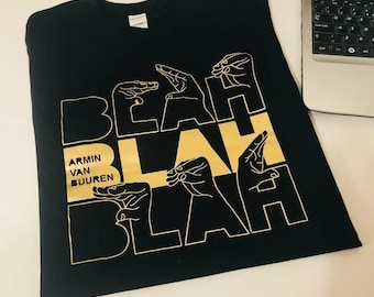 Armin van buuren t-shirt armin van buuren blah blah blah song t-shirt tee top white sensation t-shirt music festival tomorrowland t-shirt