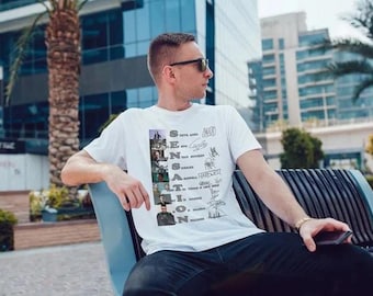 White sensation t-shirt with dj signatures autographs t-shirt tiesto hardwell armin van buuren skrillex dimitri vegas and like mike t-shirt