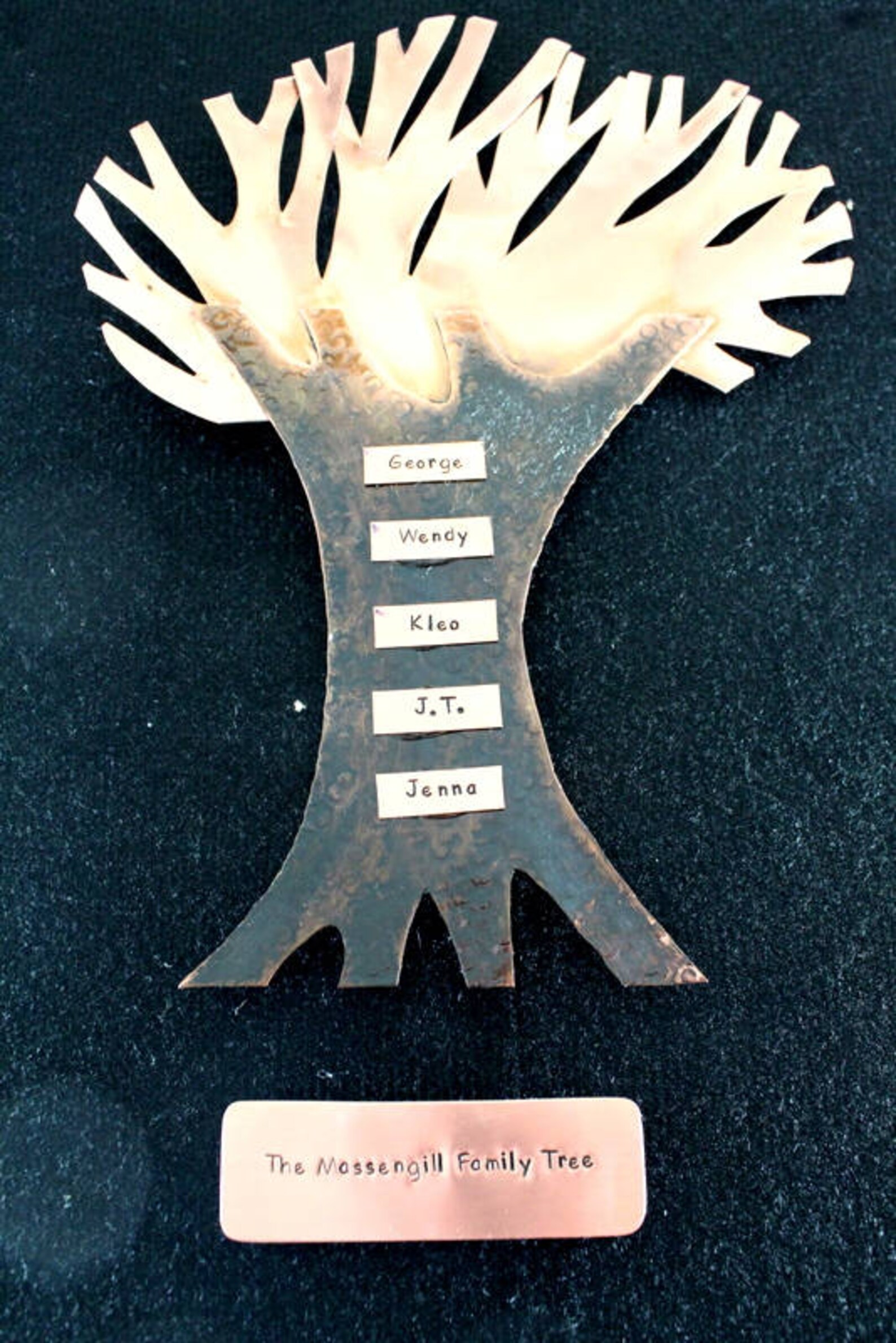 Bronze Family Tree in Shadow Box 10 Names 8 Year Etsy