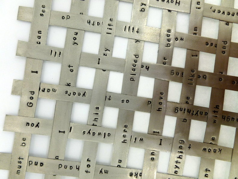 Woven Tin Art Mounted In Shadow Box Ten Year Anniversary afbeelding 4