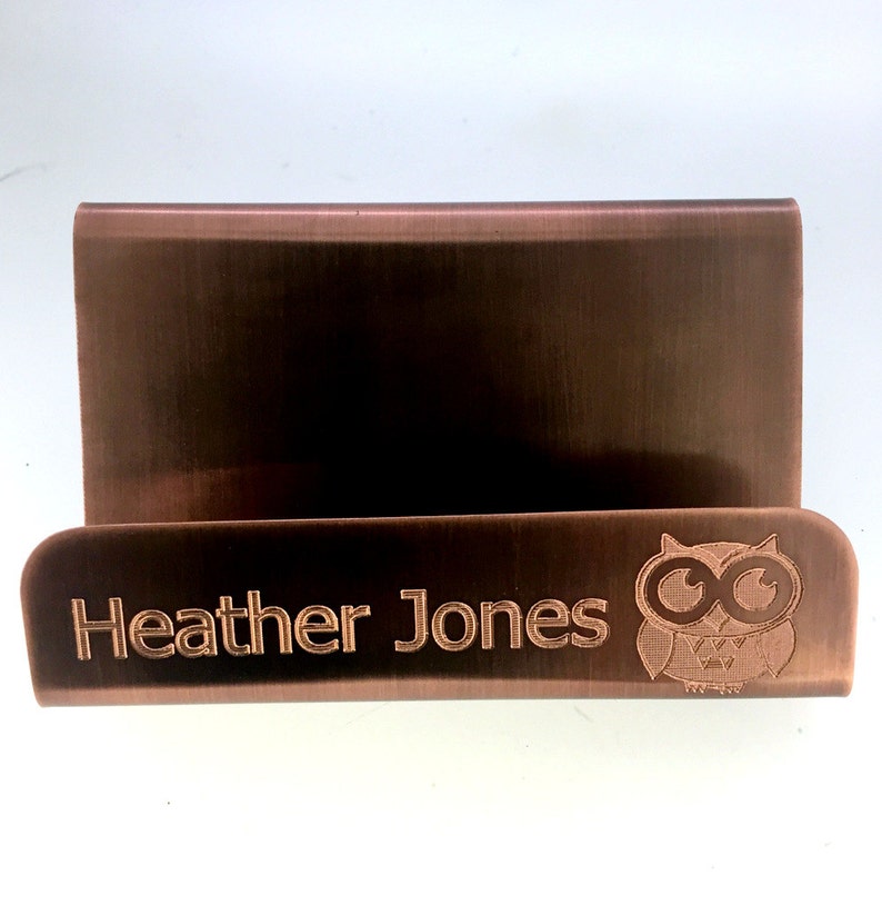 Custom Business Card Holder Desk & Office Decor Graduation Etsy