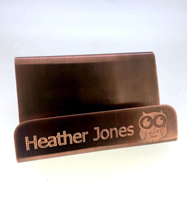 Custom Business Card Holder Desk & Office Decor Graduation Etsy