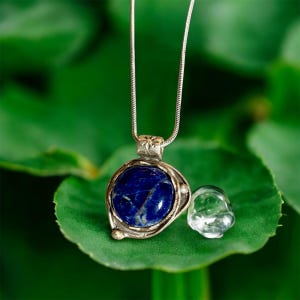 Sodalite Crystal Pendant Necklace