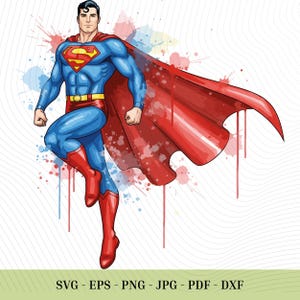 Classic Flying Superhero SVG with Bold Shield Emblem • Retro Comic Style Hero PNG Bundle for T-Shirts Tumblers, Hero Fan Gift for Him