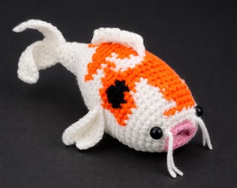Amigurumi Koi Fish Crochet Pattern | Colorwork Plush Toy (PDF Download)