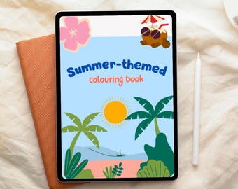 Sommer-Malbuch für Kinder — 7 lustige Seiten zum Ausdrucken | Strand, Obst, Eis & Mehr