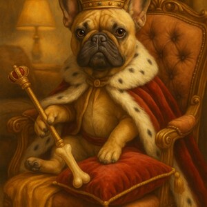 Haustierportrait im lustigen Kostüm | Humorvolle Hundekunst | Französische Bulldogge | Digitaler Download
