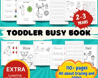 Toddler Busy Book: Tracing & Coloring Activities for Ages 2-3 (PDF)