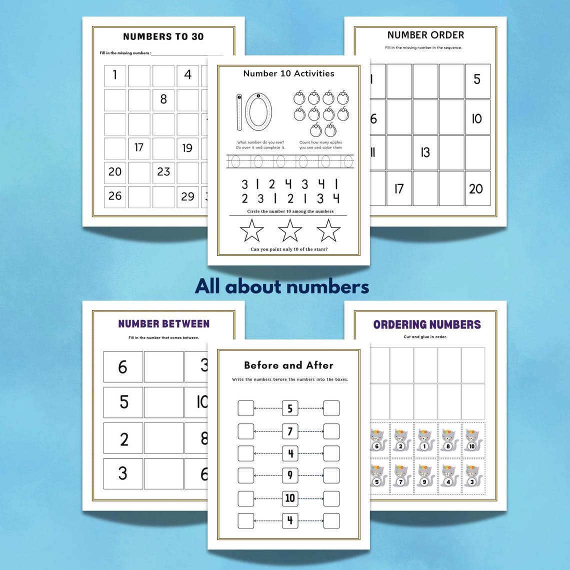 Preschool ABC & Math Workbook | Printable Learning Bundle (digital ...