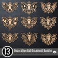 Floral Bat Ornament SVG Bundle: Halloween Gothic Bat, Laser Cut Cricut (Digital Download) product logo