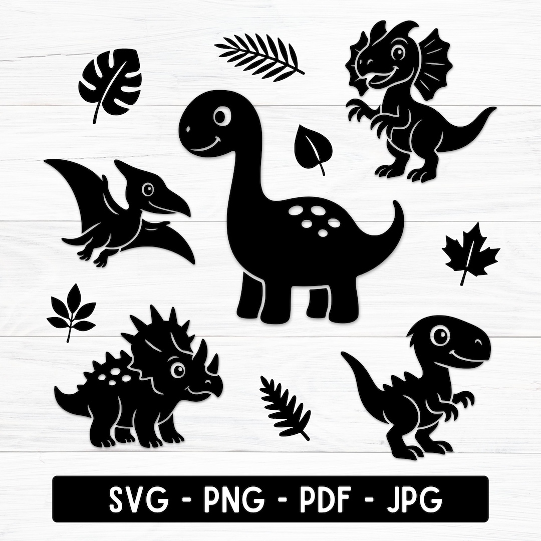 Baby Dinosaur Clipart Set: Watercolor Dino Nursery Decor (PNG, PDF, JPG ...