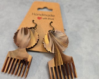 Acrylic Afrocentric Pick Earrings