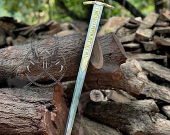 Handgeschmiedetes Excalibur Schwert: Nachbildung des Tempelritter Mittelalters