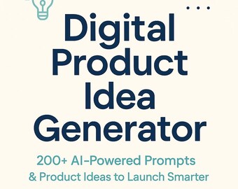 Générateur d'idées de produits numériques | Plus de 200 idées commerciales basées sur l'IA | Invites ChatGPT