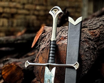 Anduril-zwaardreplica, Aragorns zwaard Anduril, fantasiezwaard van koning Aragorn met schede, gepersonaliseerde zwaardreplica met roestvrij staal
