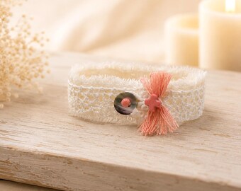 Girl Baptism Martyrika | Blush Christening Favor | Greek Orthodox Witness Bracelet | Blush Touch