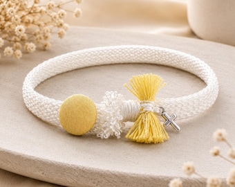 10 Christening Bracelets | Baptism Favor Bracelet | Greek Martyrika | Baptism Favors for Guests | Yellow Touch