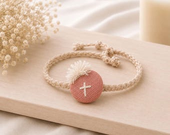Baptism Bracelet Favor | Greek Orthodox Martyrika | Adjustable Christening Bracelet | Amelia