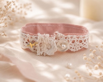 Girl Baptism Martyrika | Pink Christening Favor | Greek Orthodox Witness Bracelet | Rosy Secret