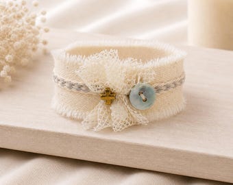 Ivory Baptism Bracelet | Christening Favor for Guests | Greek Orthodox Martyrika | Ivory Air