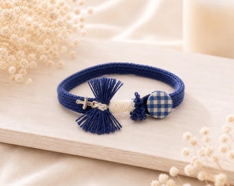 10 Navy Blue Martyrika Bracelets | Greek Baptism Favor | Sailor Boy