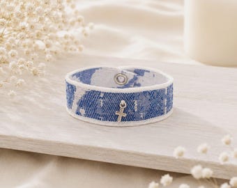 Blue Baptism Martyrika Bracelet | Greek Orthodox Christening Favor | Minimal Martyriko | Aegean Blue