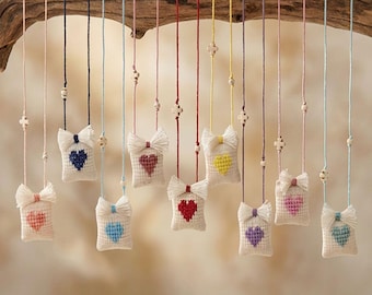 Greek Baptism Favors | Embroidered Heart Martyrika | Christening Keepsake Necklace | Orthodox Baptism Favor | SIFNOS