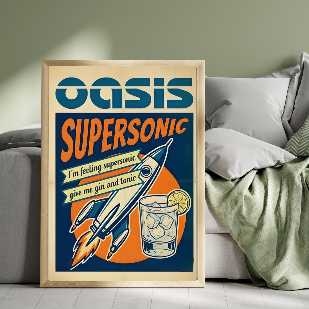 Oasis Poster Supersonic - Etsy