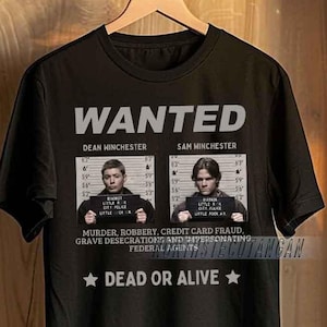 Winchester Bros Vintage T Shirt, Wanted Dean And Sam T Shirt, Winchester Brother Shirt, Winchester Bros